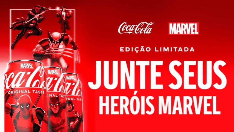Coca-Cola e Disney lançam coleção de latas e garrafas com personagens do Universo Marvel