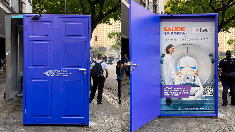 Filadélfia cria OOH com porta para promover Governo de Minas