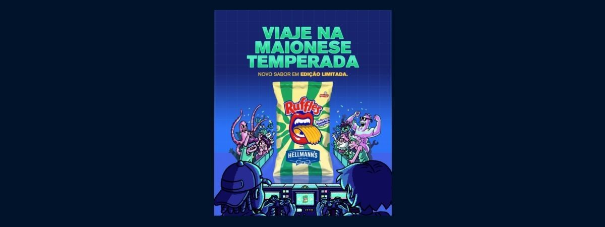 Ruffles lança sabor inédito em parceria com a Hellmann’s