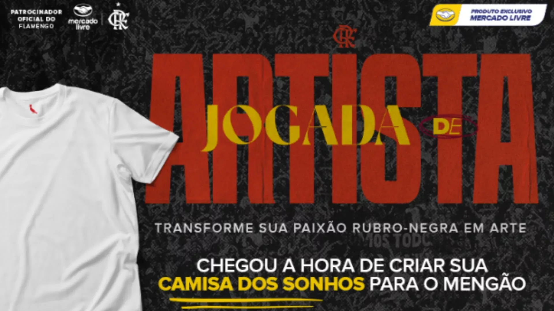 Mercado Livre lança desafio para torcedores criarem estampa da nova camisa do Flamengo