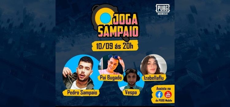 Pedro Sampaio vai jogar PUBG MOBILE ao vivo hoje