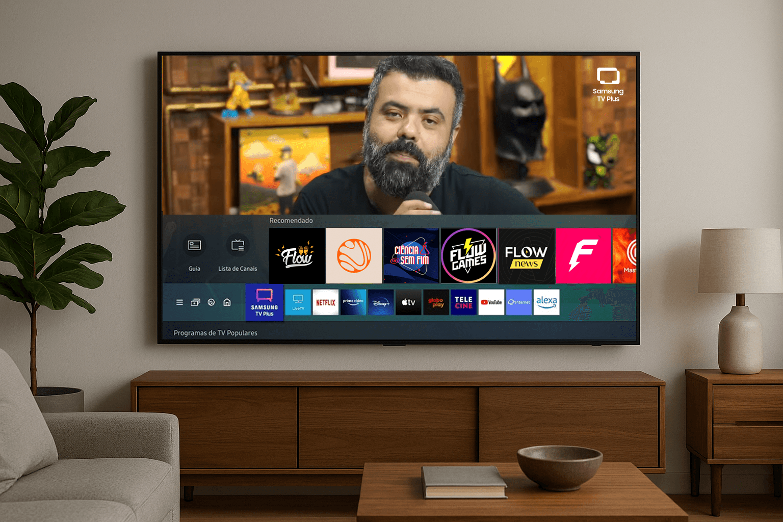Grupo Flow estreia canal no Samsung TV Plus