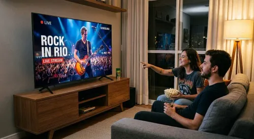 Festivais de música impulsionam audiência na TV conectada, aponta Samsung Ads