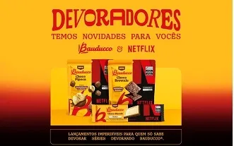 Bauducco e Netflix lançam campanha "Devoradores Com Gosto" para maratonar com snacks