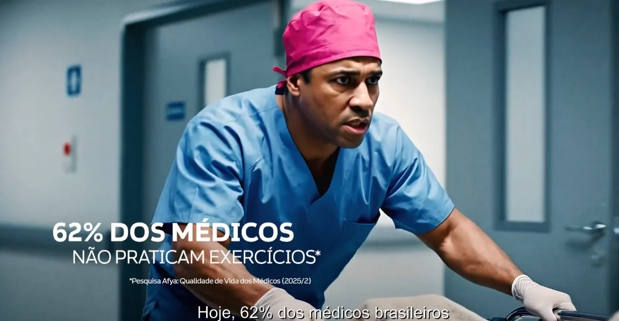 Afya lança campanha "Médicos em Movimento" com foco no autocuidado dos profissionais de saúde