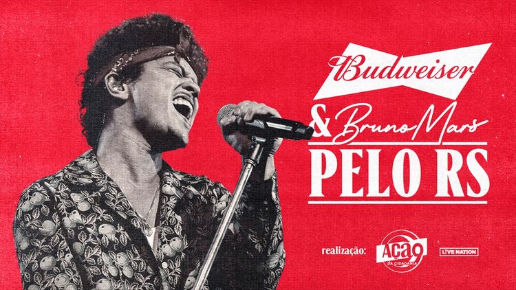 Budweiser promove show de Bruno Mars em apoio ao Rio Grande do Sul