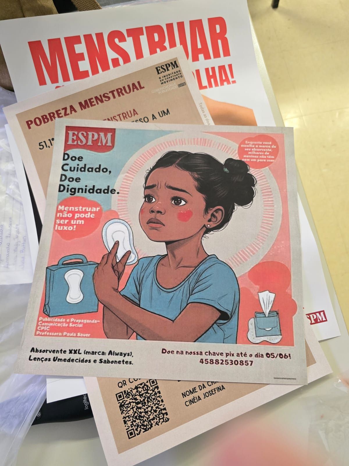 Alunos da ESPM arrecadam produtos contra pobreza menstrual