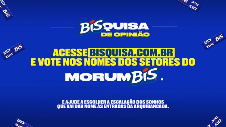 Bis lança ‘Bisquisa’ para torcedores escolherem novos nomes para os setores do MorumBis