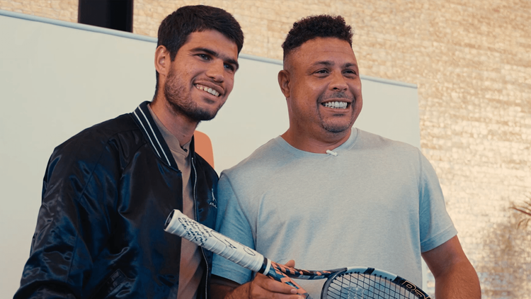 Novo projeto do Itaú Unibanco promove encontro entre Ronaldo e Alcaraz, fenômenos do esporte