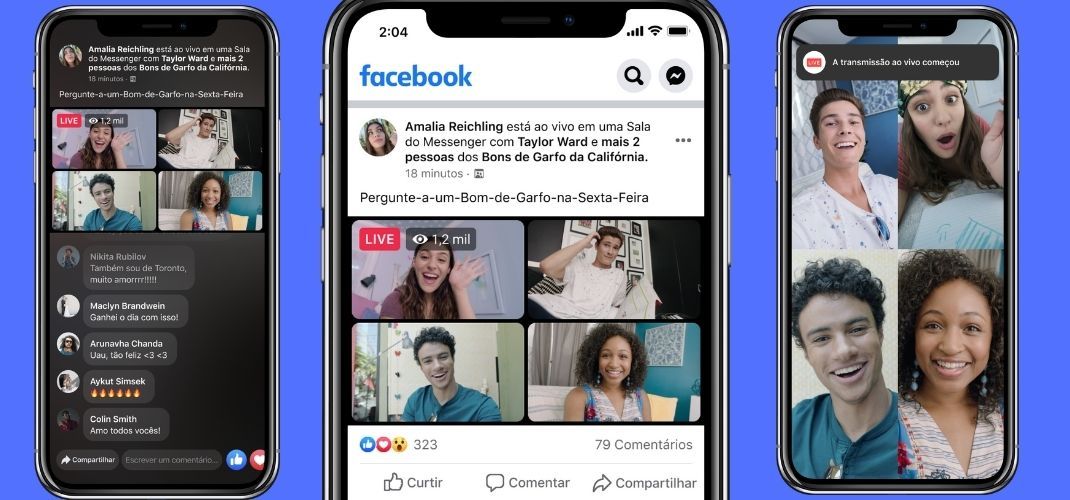 Sua reunião em amigos pode virar uma live pelo Facebook Rooms