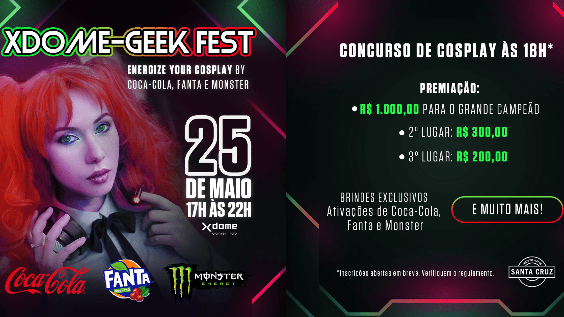 Xdome Gamer Lab e FEMSA organizam concurso de Cosplay para o Dia do Orgulho Geek