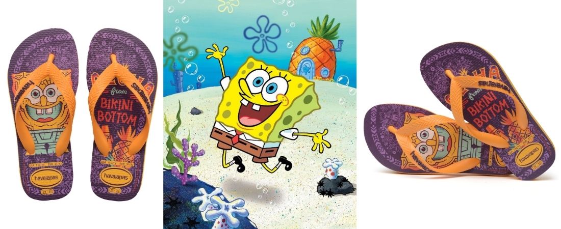 Nickelodeon e Havaianas lançam linha de chinelos Bob Esponja