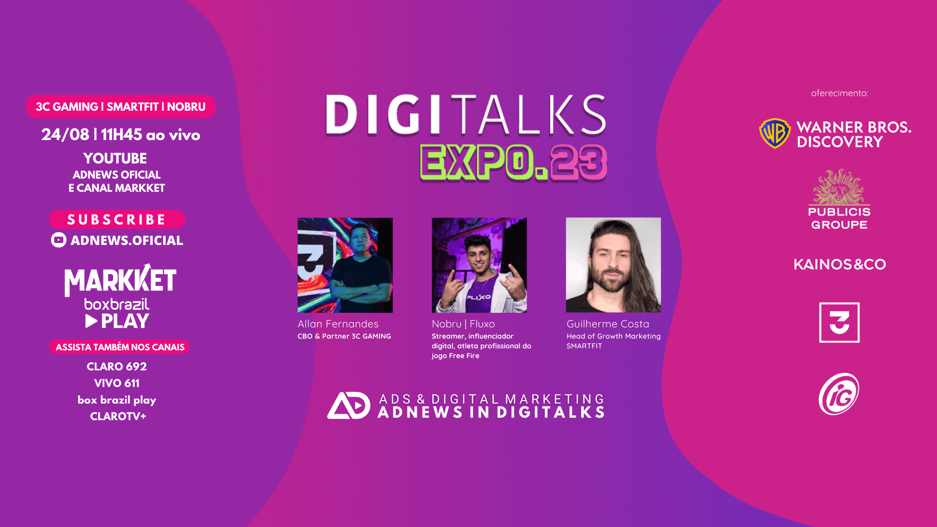 Adnews no Digitalks Expo 2023: e-Sports e Conexões; assista ao vivo