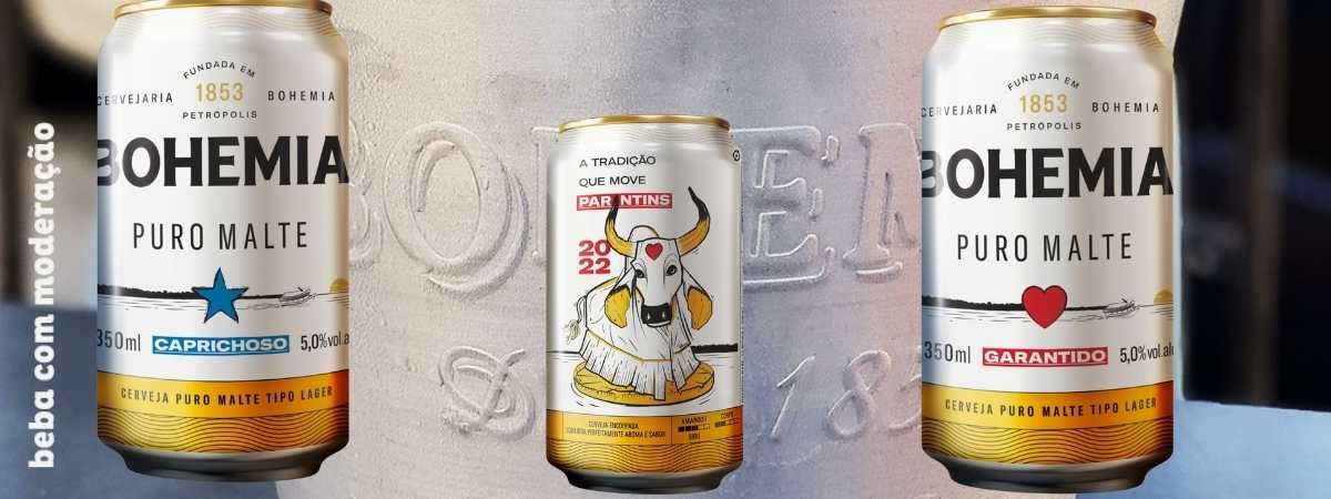 Bohemia leva latas decoradas em homenagem aos Bois Garantido e Caprichoso