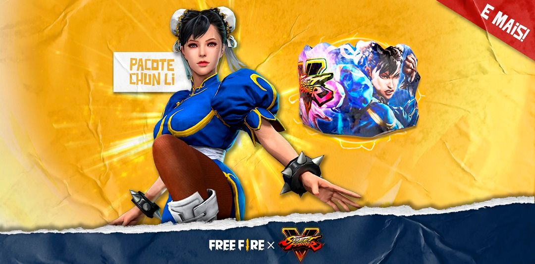 Free Fire e Street Fighter V: skin de Chun-Li já está disponível