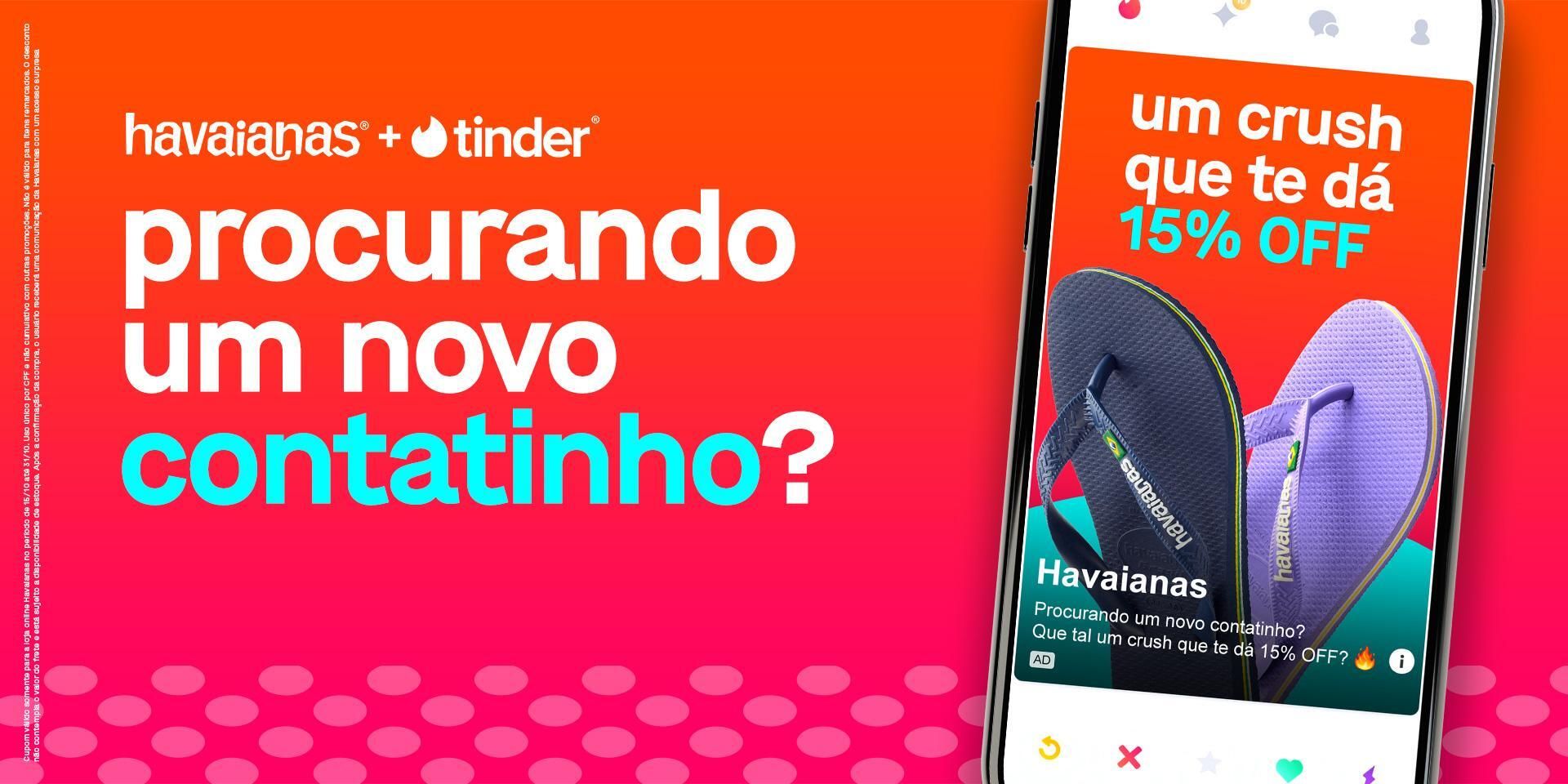 Havaianas e Tinder se juntam para dar match de descontos