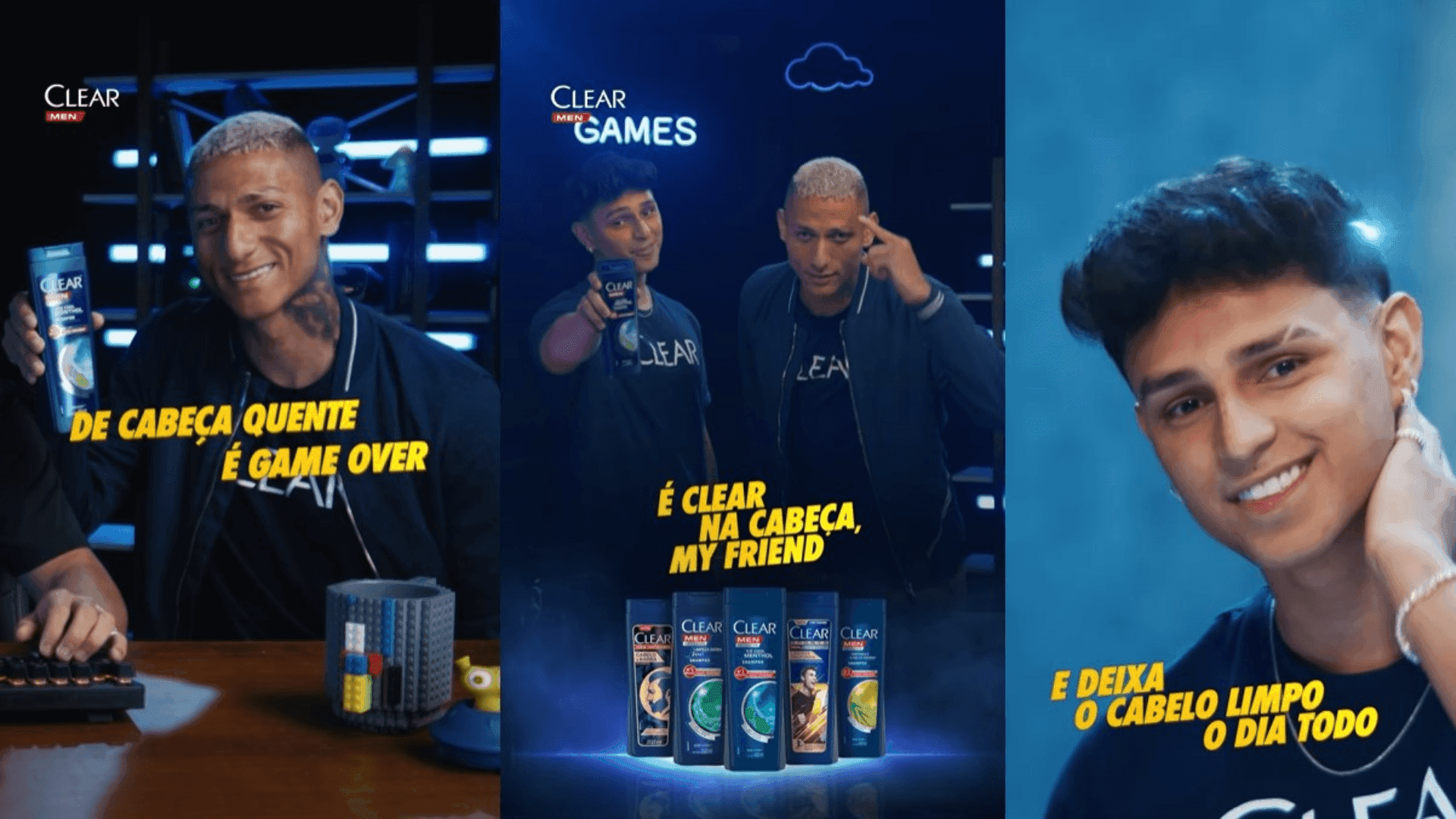 Richarlison e Nobru estrelam nova campanha bem-humorada de Clear