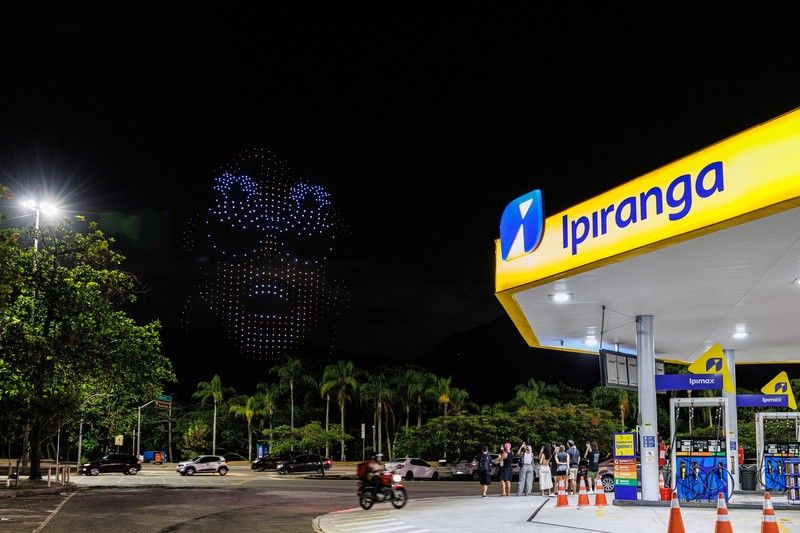 Ipiranga desenha rosto de Narcisa com drones