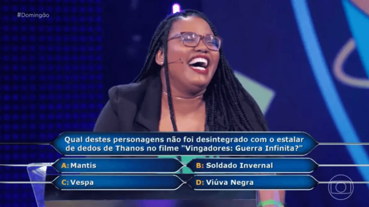 No Domingão com Huck, participante erra pergunta sobre Vingadores e perde R$ 50 mil