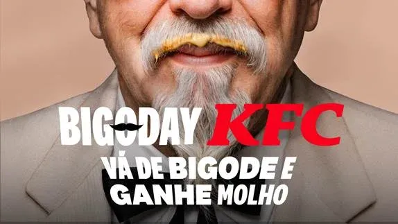 KFC lança campanha “Tem Bigode? Tem Molho Grátis” com ação especial em 26 de agosto