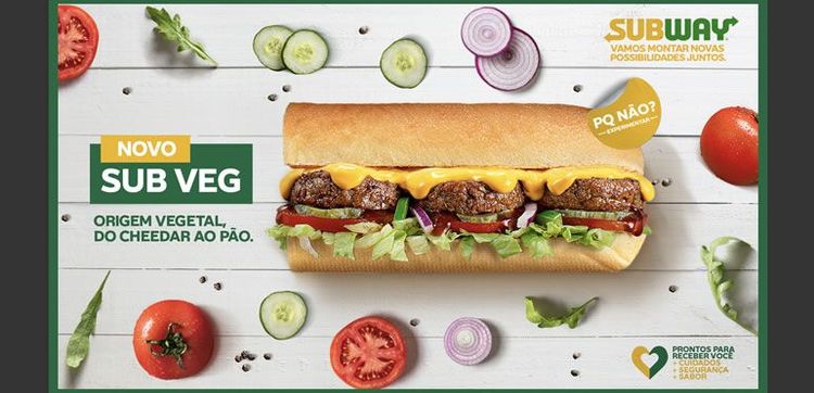 Subway lança campanha ‘Pq não?’, de estímulo à experimentação do SubVeg