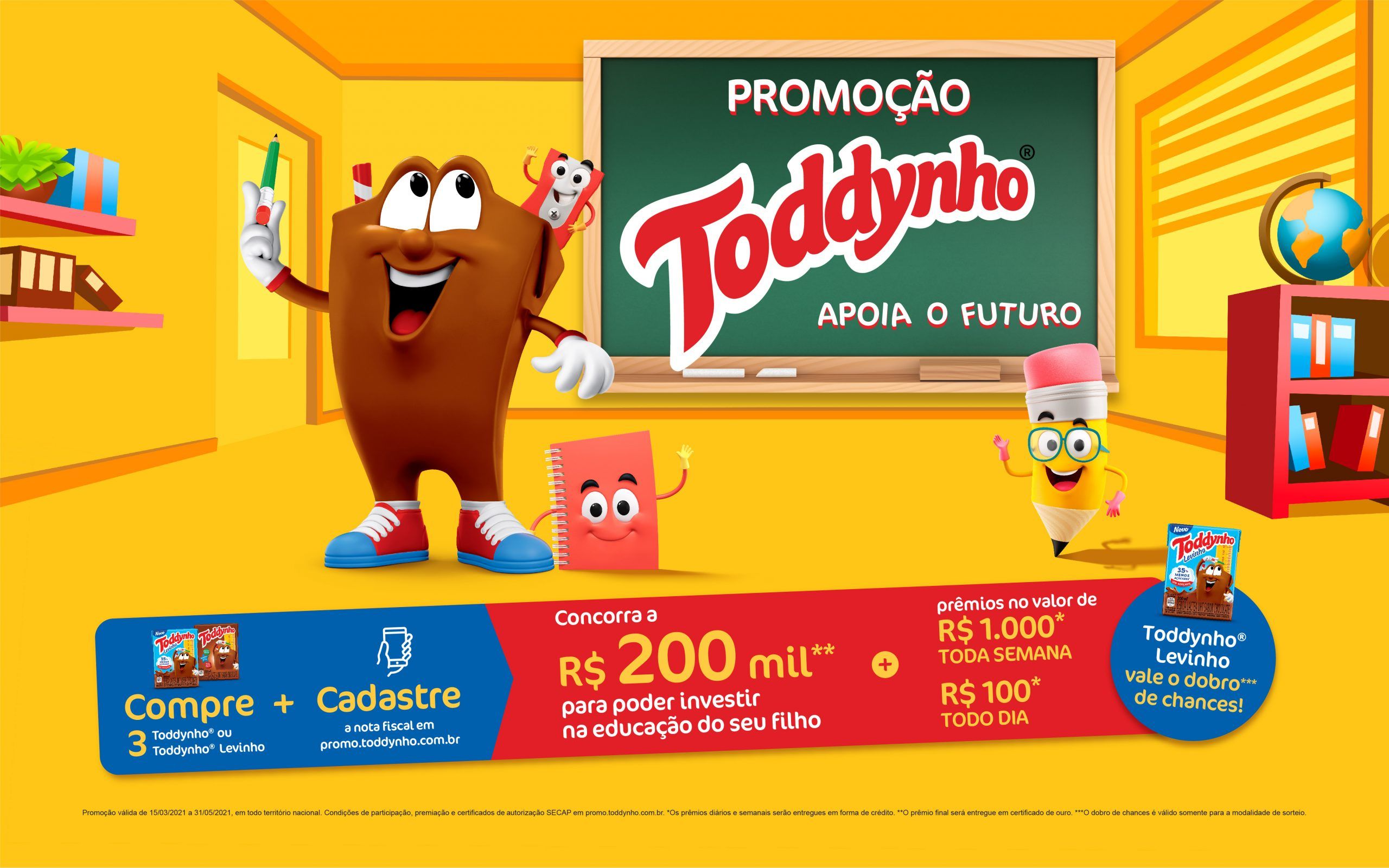 Toddynho ajuda pais a investirem na educação dos filhos
