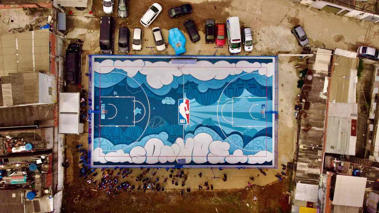 NBA e Gerando Falcões inauguram quadra comunitária em SP