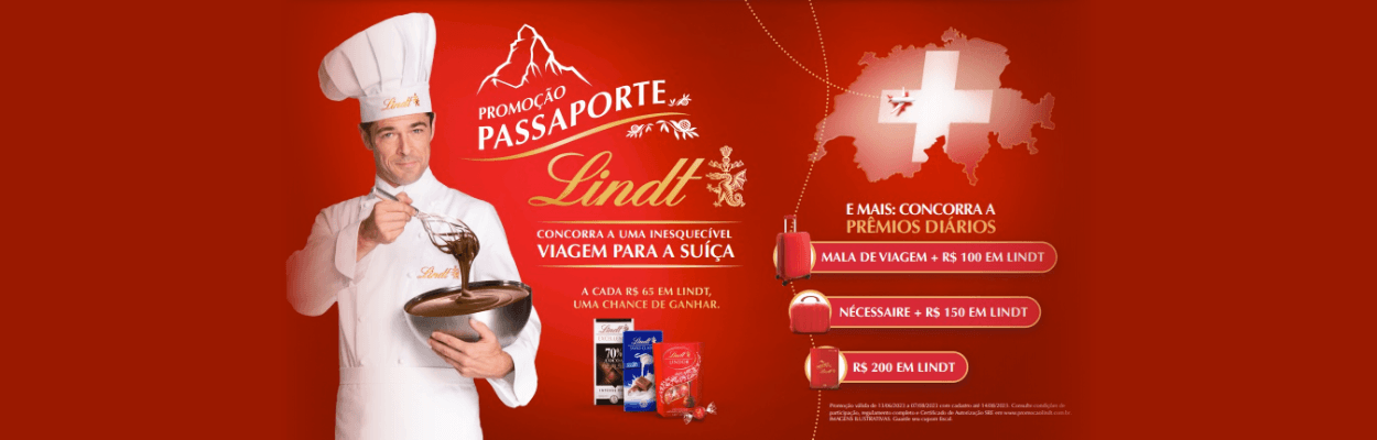 Lindt lança campanha com sorteio de viagem e prêmios diários