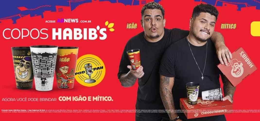 Habib’s anuncia coleção inédita de copos do Podpah