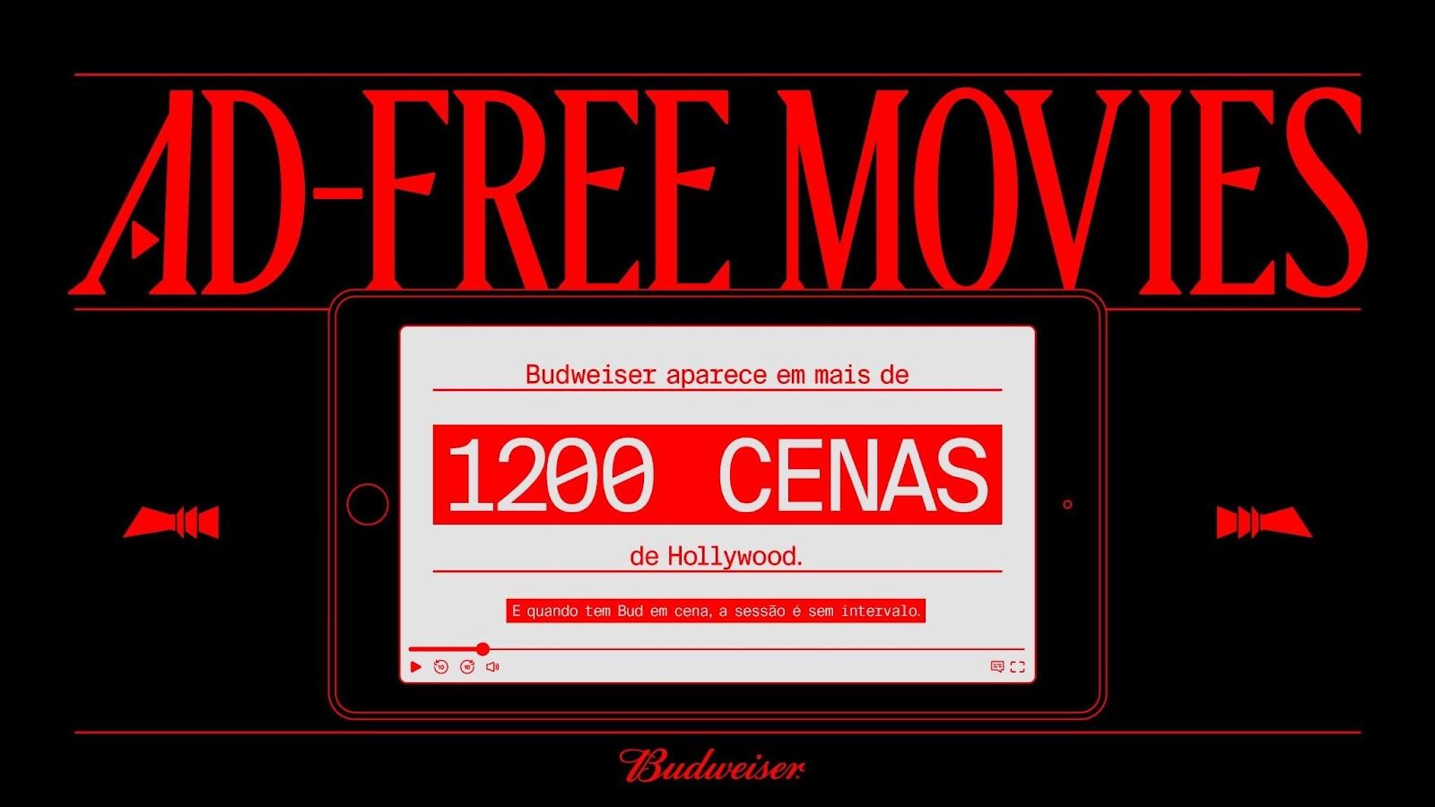 Budweiser lança campanha que elimina anúncios em filmes