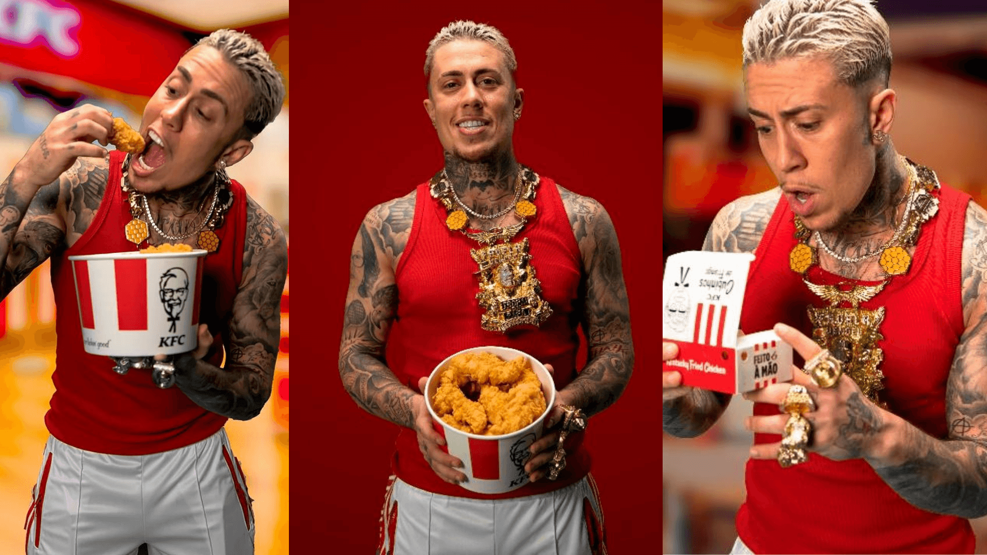 MC Daniel vira ‘KFC Daniel’ em campanha para promover os novos ‘Cubinhos de Frango’