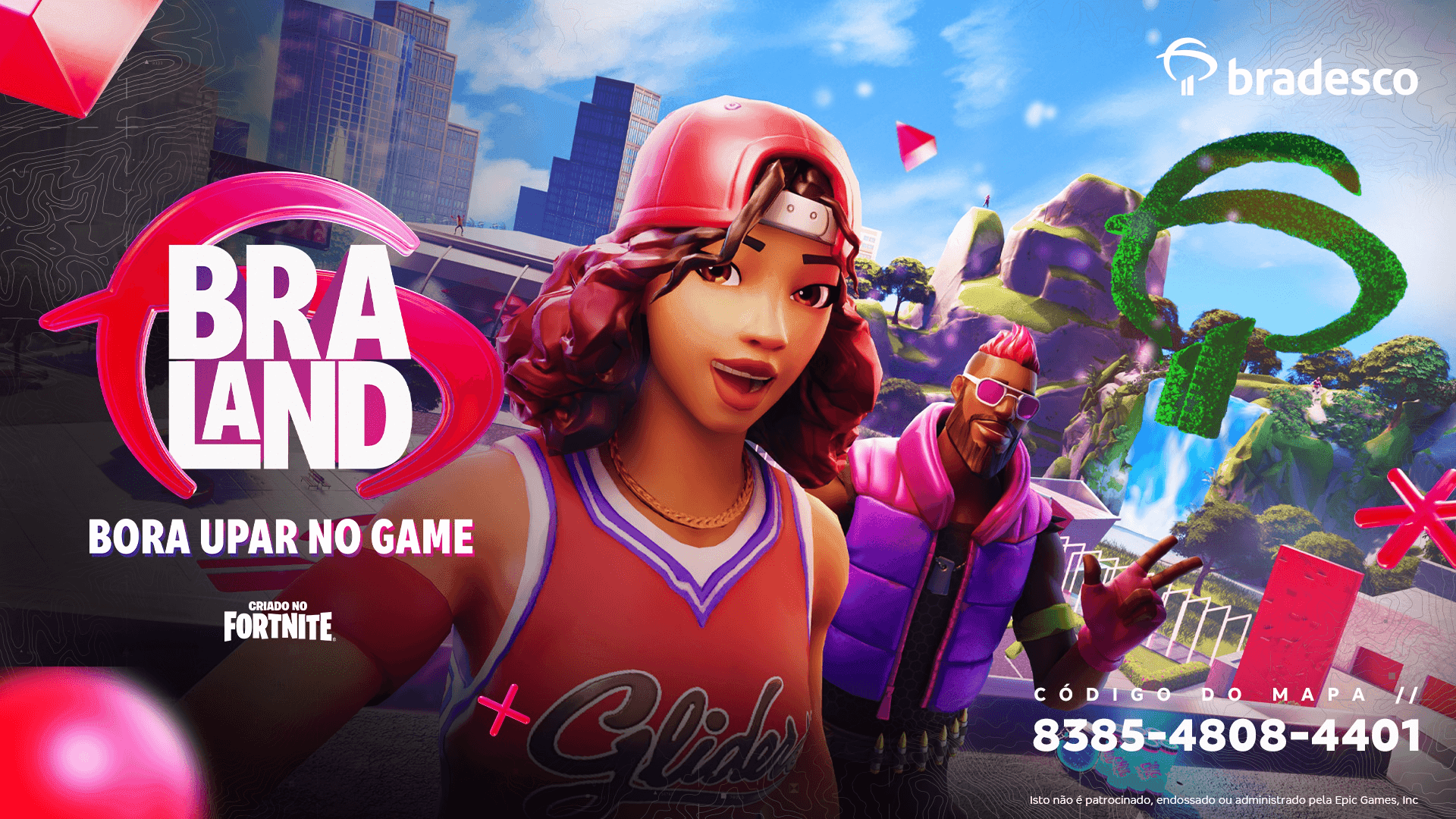 Bradesco ingressa no mundo dos games com mapa exclusivo no Fortnite