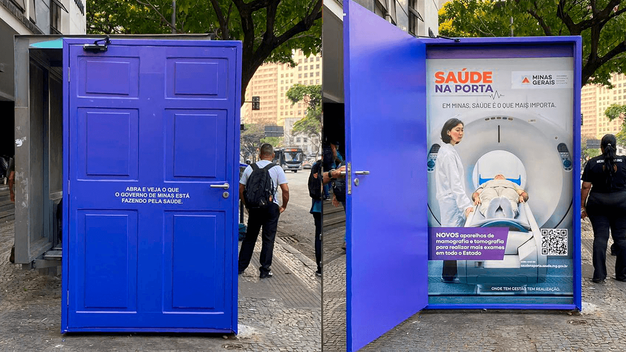 Filadélfia cria OOH com porta para promover Governo de Minas