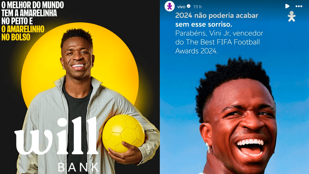 Vini Jr: marcas celebram melhor jogador do mundo