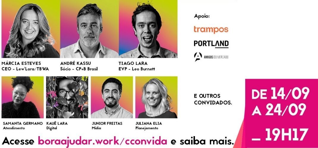 Coletivo de recolocação profissional realiza evento online #BoraAjudar.Work para universitários