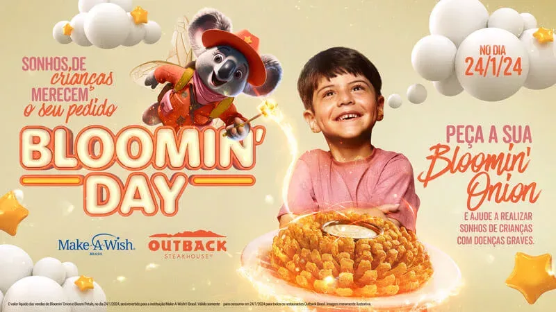 Outback e Make-A-Wish Brasil realizam sonhos de crianças com doenças graves