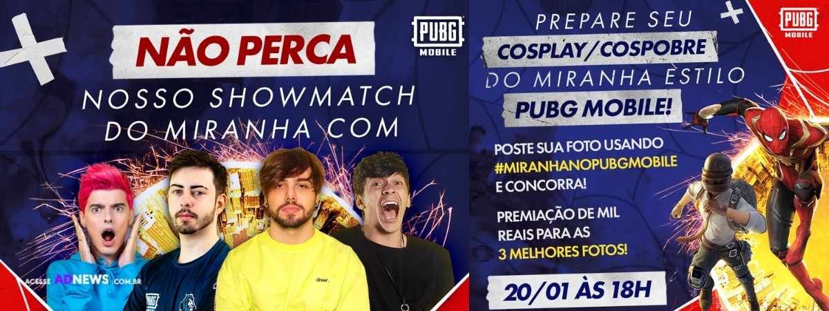PUBG MOBILE realiza showmatch entre T3ddy, Jean, Cocielo e Vitu2k no Aranhaverso