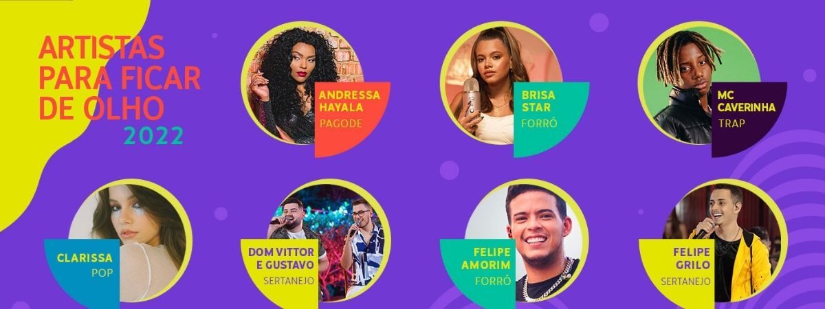 YouTube divulga lista dos Artistas para Ficar de Olho em 2022