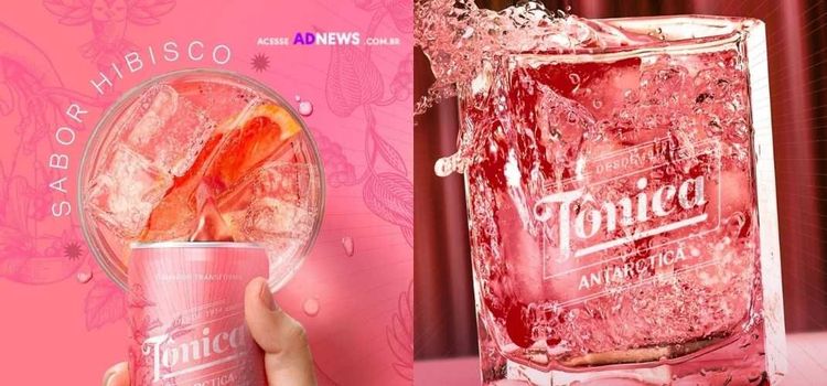 Tônica Antarctica lança edição Rosa com sabor hibisco em parceria com a atriz Taís Araújo