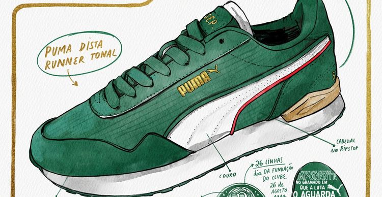 Puma e Palmeiras lançam tênis em homenagem aos 110 anos do clube