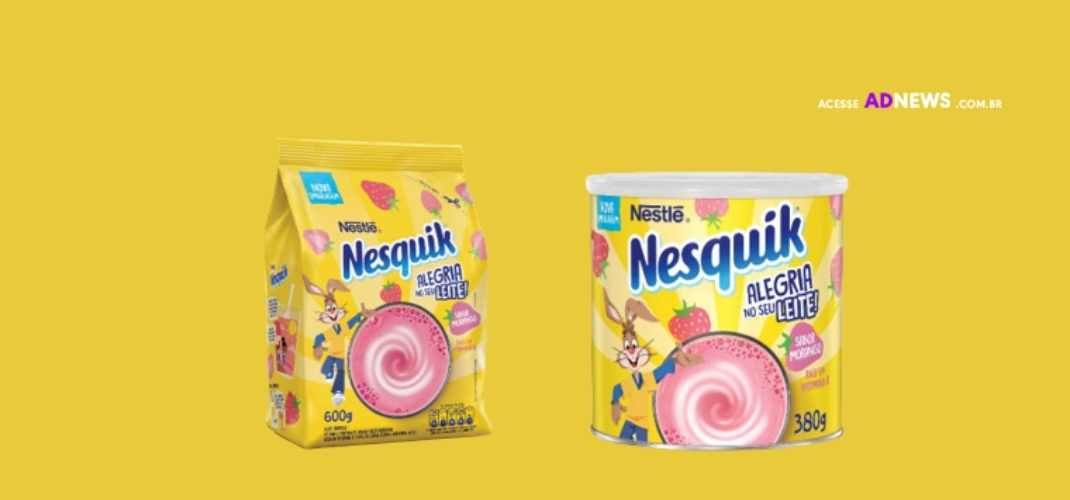 Nesquik continua a mesma delícia de sempre, mas agora com visual muito mais moderno