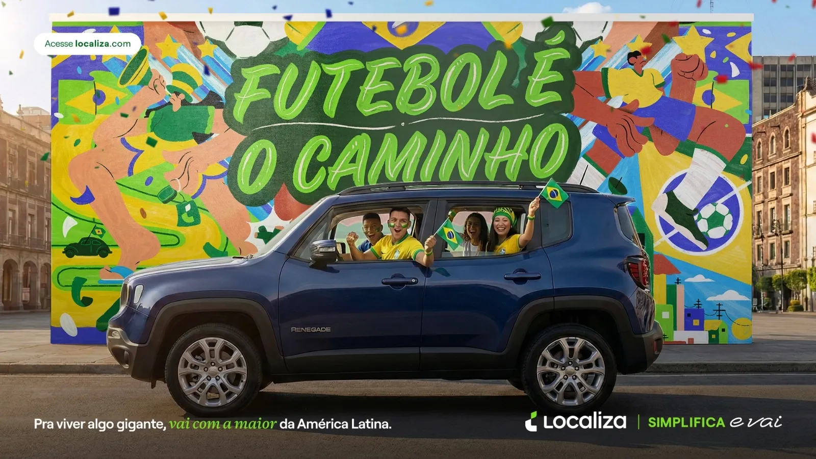 Localiza lança campanha “Futebol é o Caminho” com foco em mobilidade e cultura latino-americana
