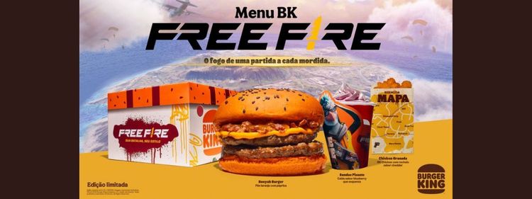 Burger King lança combo Free Fire