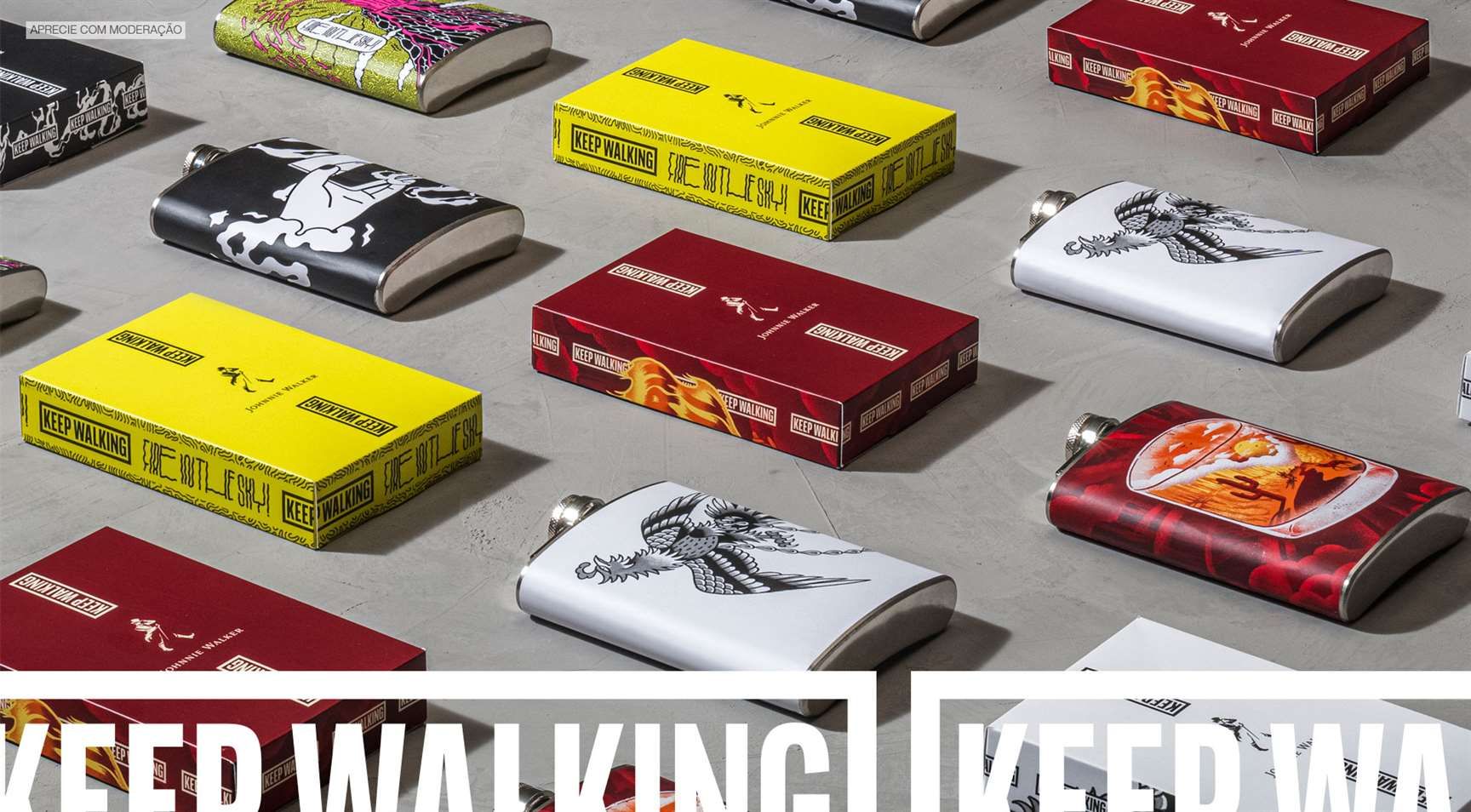Johnnie Walker reinventa o clássico cantil de whisky em coleção assinada por artistas da nova geração
