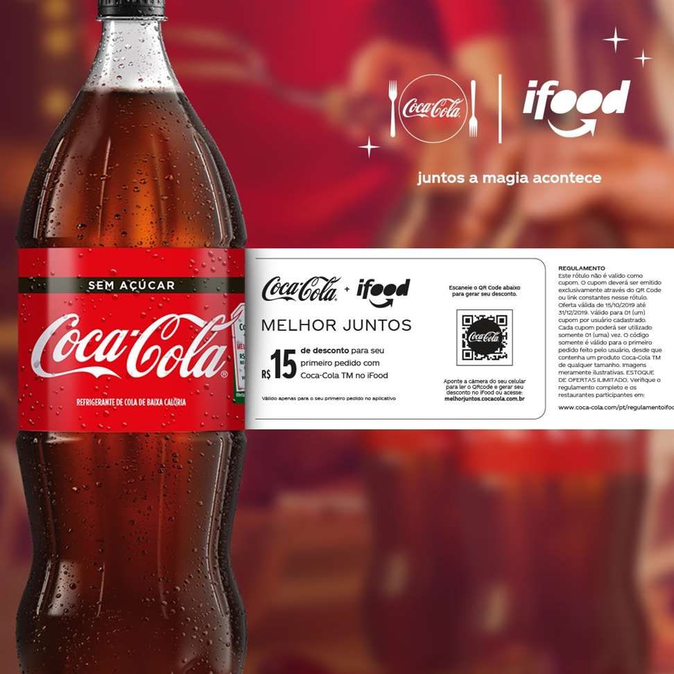 iFood e Coca-Cola anunciam parceria inédita que irá premiar consumidores de todo o Brasil