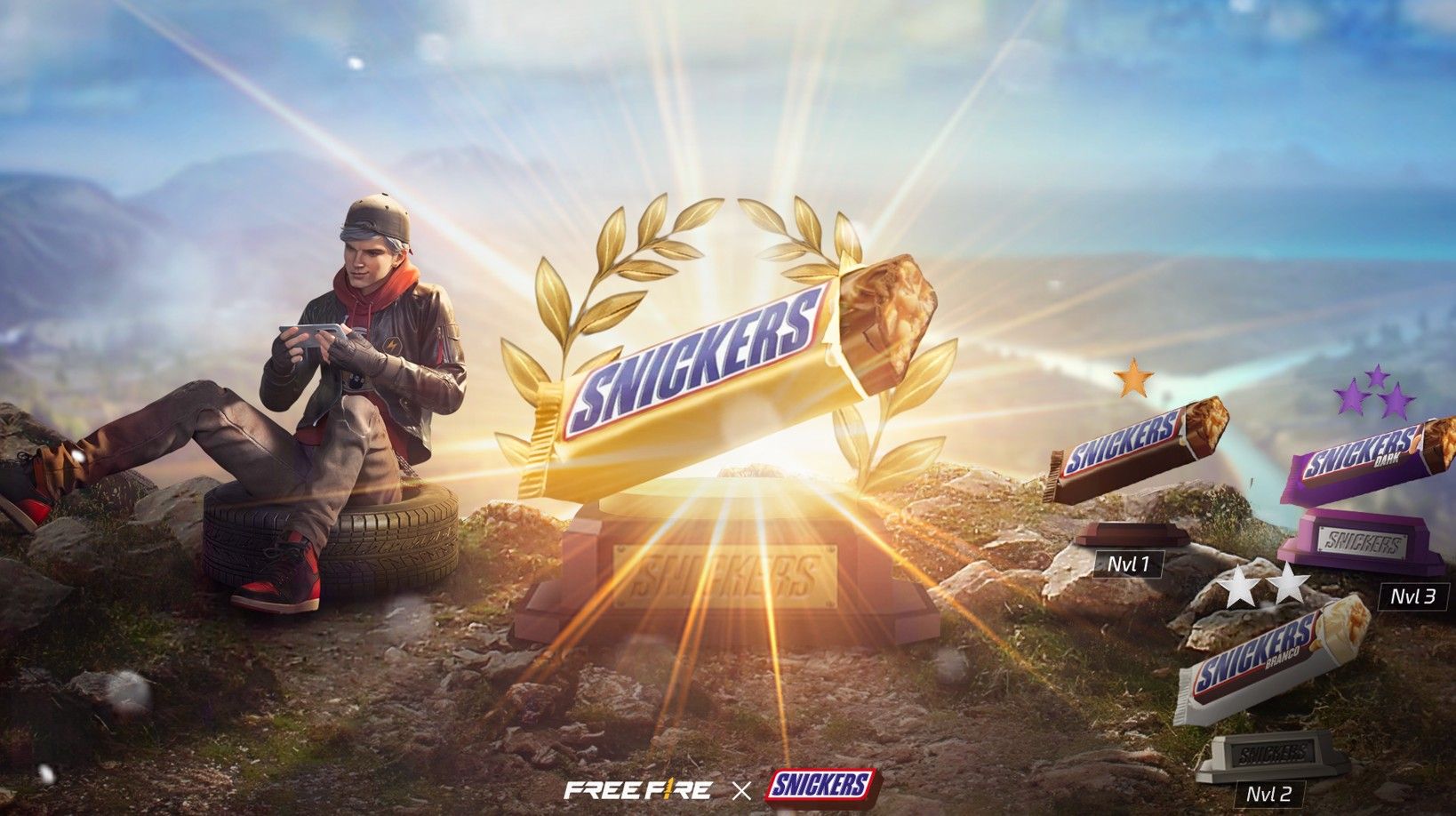 Free Fire anuncia parceria com a marca Snickers