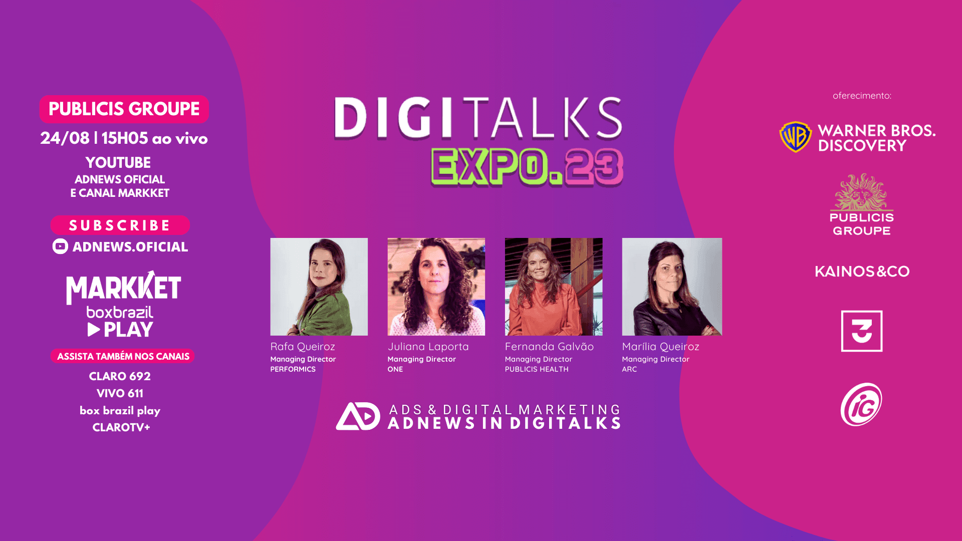Adnews no Digitalks Expo 2023: Empoderamento Feminino; assista ao vivo