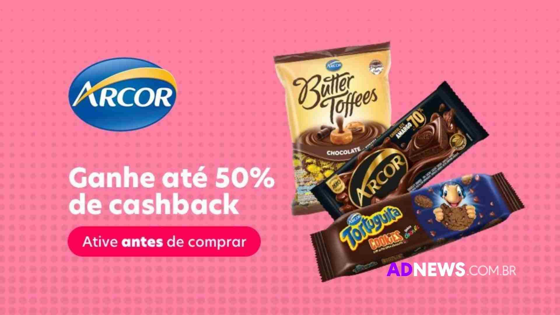 Arcor concede até 50% de cashback na compra de produtos pelo aplicativo Méliuz