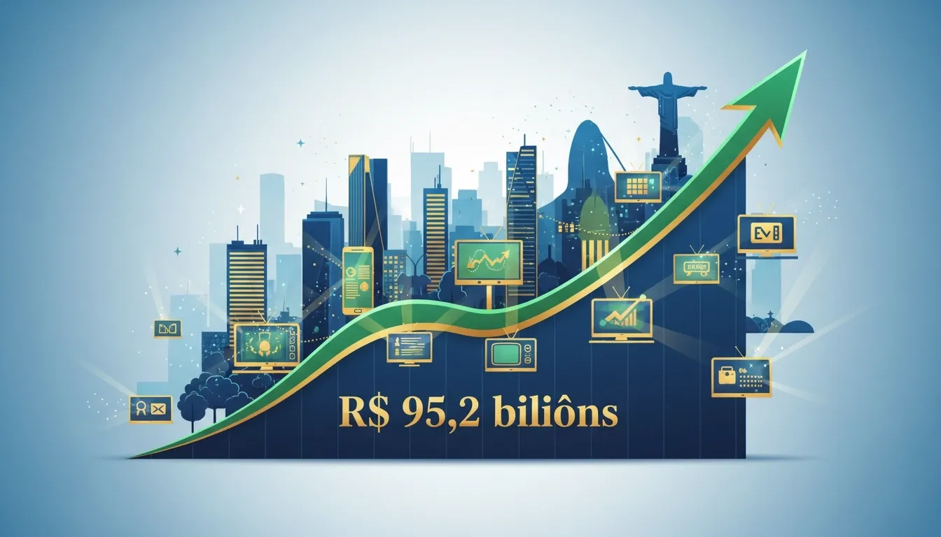 Mercado publicitário brasileiro cresce 8,2% e atinge R$ 95,2 bilhões em 2025