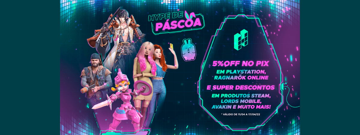 Promoções de Páscoa do Hype Games têm descontos de até 90%